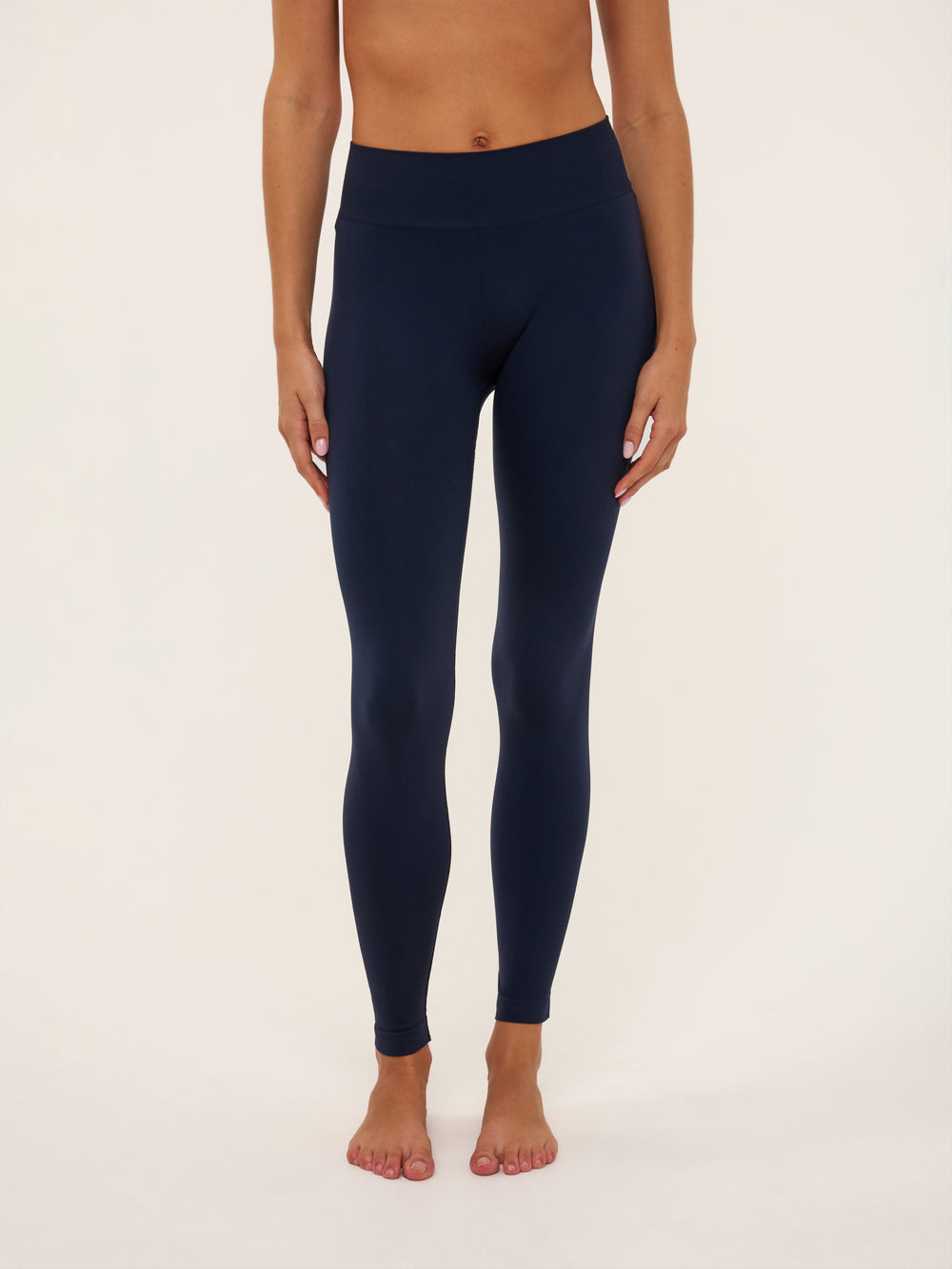 Blauwe legging met contour vorm