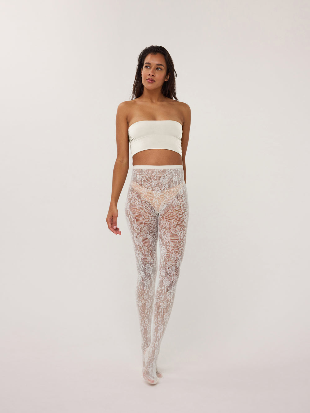 Witte kante panty  van So Tight