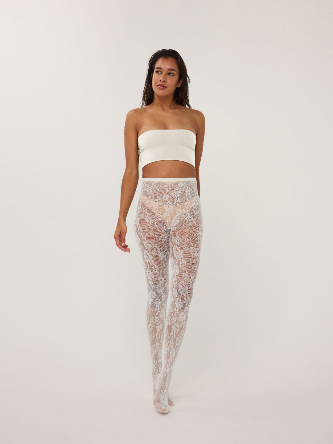 Witte kante panty  van So Tight