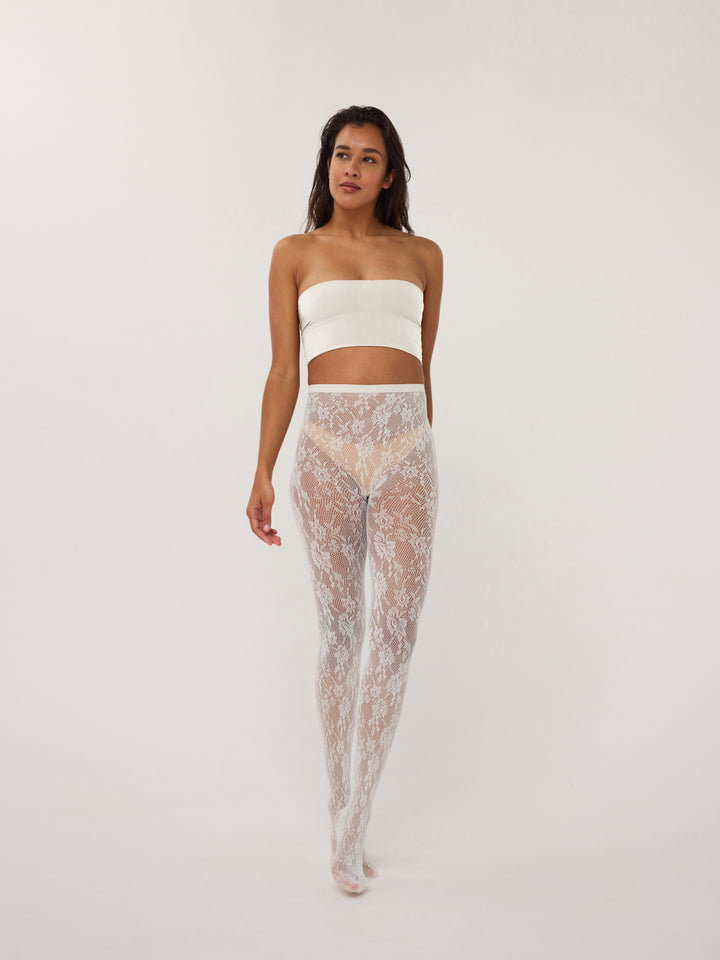 Witte kante panty  van So Tight